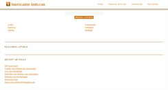 Desktop Screenshot of amortization-tools.com
